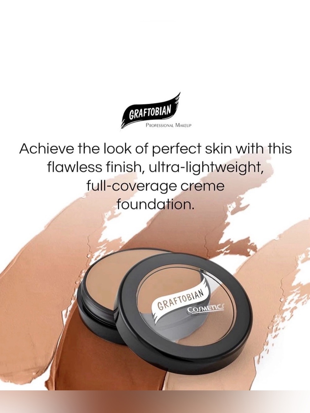 Graftobian HD Glamour Crème Foundation 1/2oz, Vixen Makeup Full Coverage - Picture 7 of 11